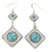 Sterling Silver Turquoise Mother of Pearl Earrings PS62151